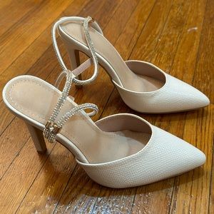 White high heels